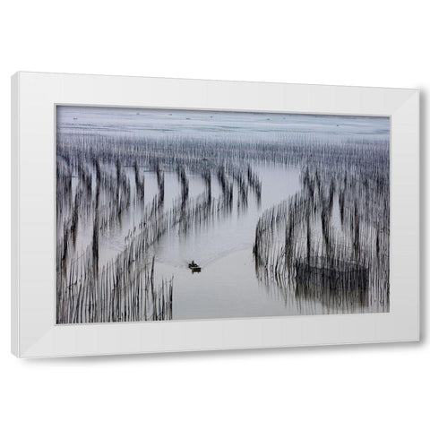 Return Home White Modern Wood Framed Art Print by Woo Ryu, Shin