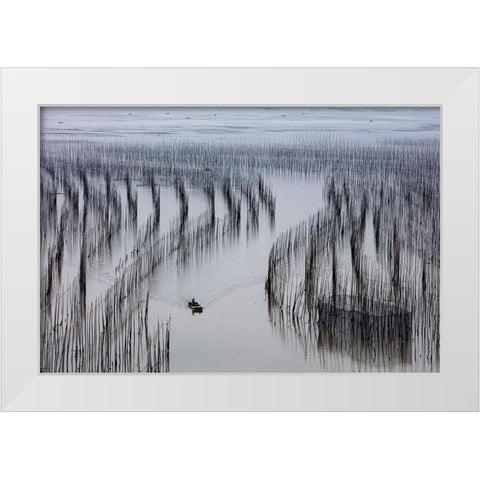 Return Home White Modern Wood Framed Art Print by Woo Ryu, Shin