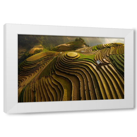 Mu Cang Chai - Vietnam White Modern Wood Framed Art Print by Tan Phat, Dao