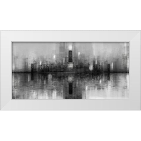 Chicago Skyline White Modern Wood Framed Art Print by Chiriaco, Carmine