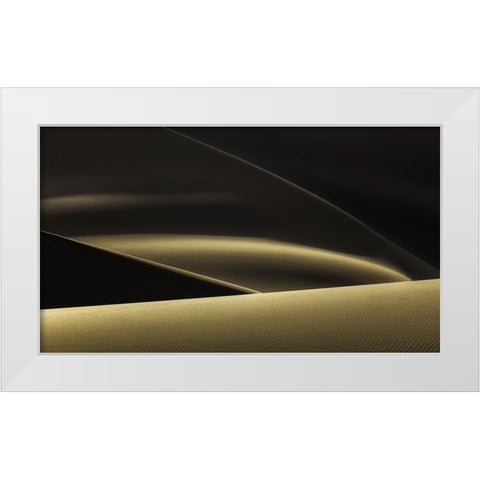 Dunescape-Namib Desert White Modern Wood Framed Art Print by Ivanoff-Erb, Xenia