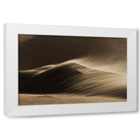 East Wind In The Namib Desert White Modern Wood Framed Art Print by Ivanoff-Erb, Xenia