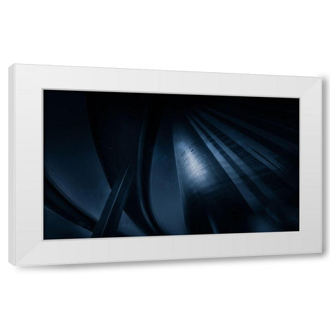 Psychedelic White Modern Wood Framed Art Print by Baidongyun