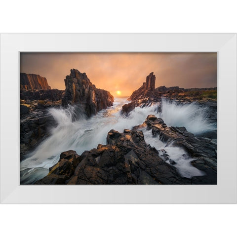 Let The Light Breaking Through White Modern Wood Framed Art Print by Fan, Tim
