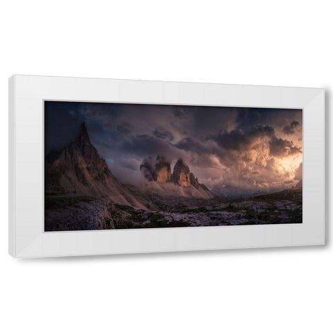 Crazy Sky White Modern Wood Framed Art Print by F. Turienzo, Carlos