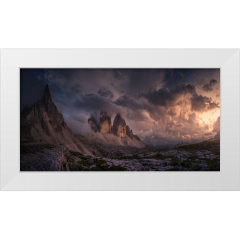 Crazy Sky White Modern Wood Framed Art Print by F. Turienzo, Carlos