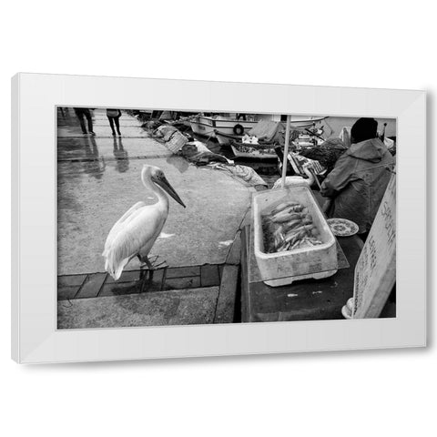 Untitled White Modern Wood Framed Art Print by Ayer, Ali