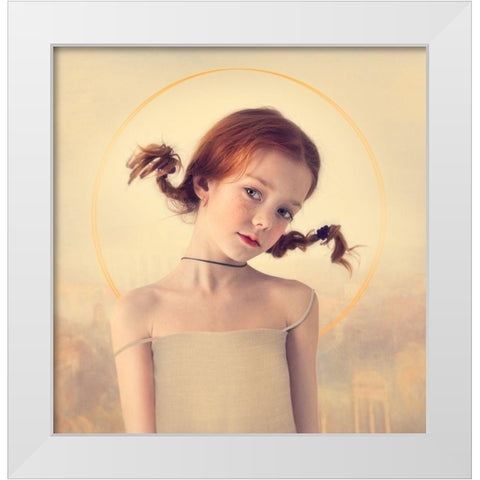 ***** White Modern Wood Framed Art Print by Melik-Nubarova, Svetlana