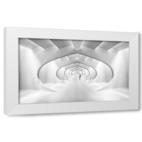 Endless White Modern Wood Framed Art Print by De Groen, Maurits
