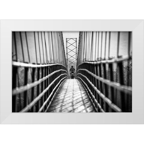 Keralas Streets White Modern Wood Framed Art Print by Tagliarino, Marco