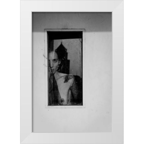 Lost In The City White Modern Wood Framed Art Print by Chai Telan, Thanakorn