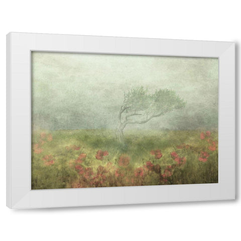 Incomplete Poetry White Modern Wood Framed Art Print by Devos, Delphine