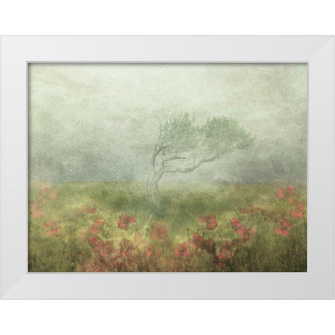 Incomplete Poetry White Modern Wood Framed Art Print by Devos, Delphine