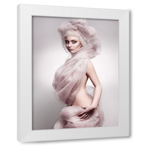 Doll White Modern Wood Framed Art Print by Balistreri, Michele