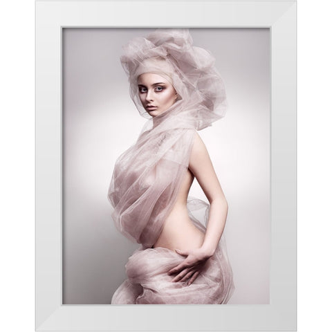 Doll White Modern Wood Framed Art Print by Balistreri, Michele