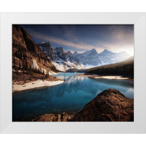 Moraine Me. White Modern Wood Framed Art Print by Pablo De, Juan