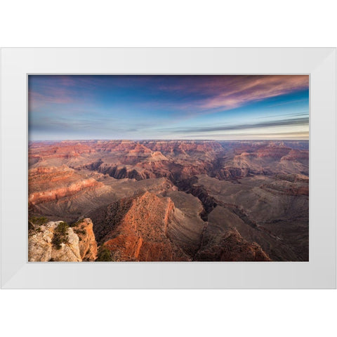 South Rim Sunrise White Modern Wood Framed Art Print by C. Sink, Jeffrey