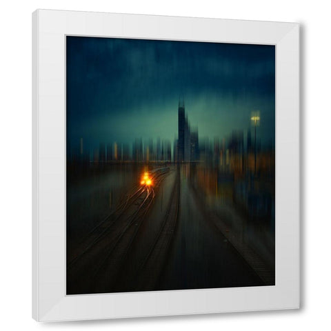 Chicago White Modern Wood Framed Art Print by Cheng, Yu