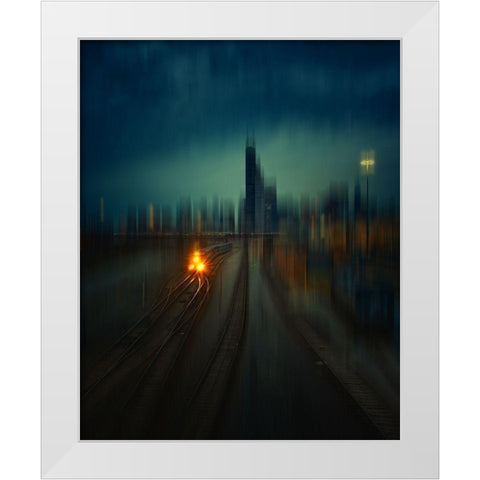 Chicago White Modern Wood Framed Art Print by Cheng, Yu
