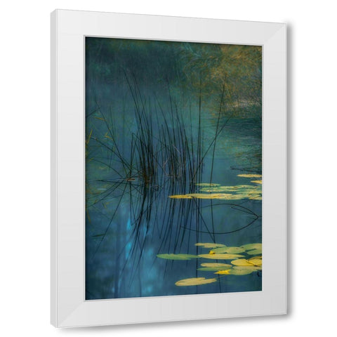 Aqua White Modern Wood Framed Art Print by Agazzi, Andreas