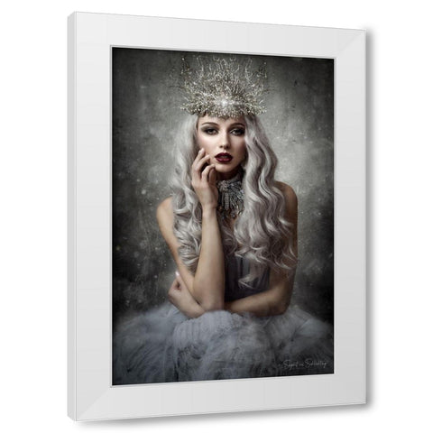 Ice Princess White Modern Wood Framed Art Print by Siegart