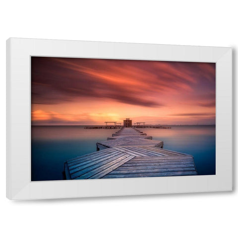 The Old Spa White Modern Wood Framed Art Print by Antonio Trivino, Jose