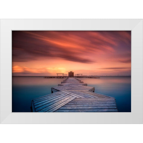 The Old Spa White Modern Wood Framed Art Print by Antonio Trivino, Jose