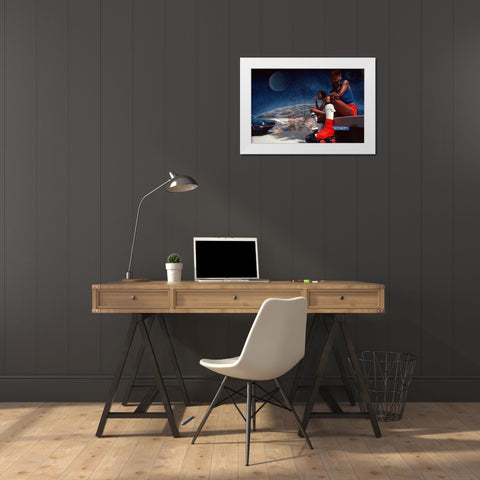 Venice-L.A. (From The Series Qamerican Symbolsq) White Modern Wood Framed Art Print by Matthes, Dieter