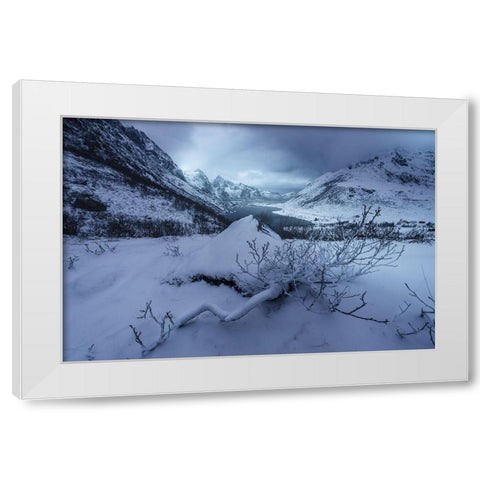 Winter Is Coming White Modern Wood Framed Art Print by Martin Castan, David