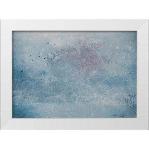 The Winters Spring White Modern Wood Framed Art Print by Devos, Delphine
