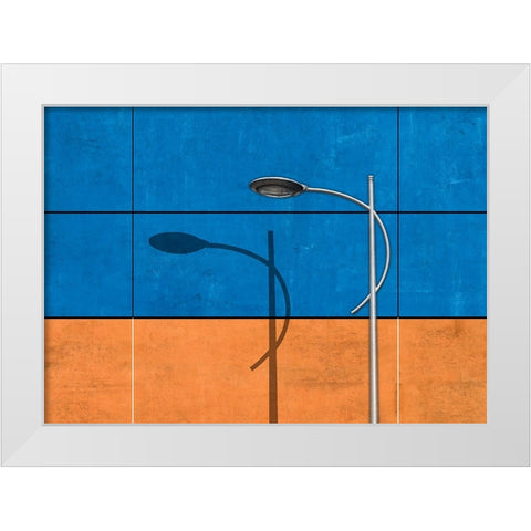 Lantern White Modern Wood Framed Art Print by aRRO