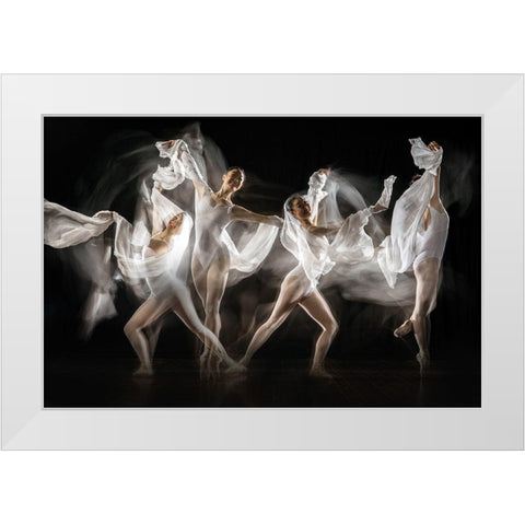 Untitled White Modern Wood Framed Art Print by Suherman, Martha