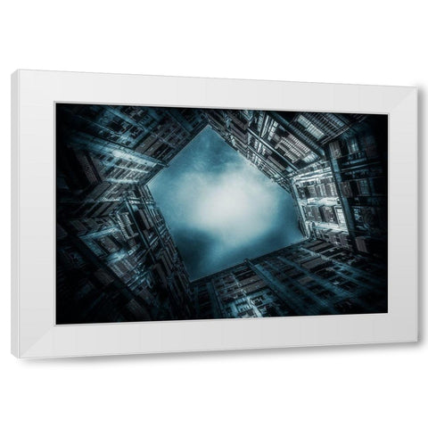 Cage White Modern Wood Framed Art Print by Baidongyun