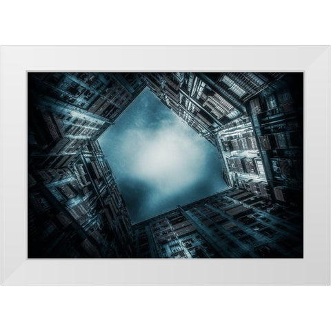 Cage White Modern Wood Framed Art Print by Baidongyun