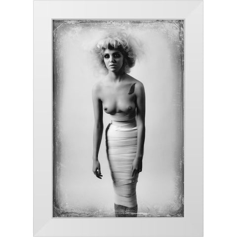 Untitled White Modern Wood Framed Art Print by Fira, Alexandra