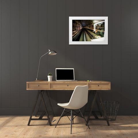 Tokyo Metro White Modern Wood Framed Art Print by Ammazzalorso, Andrea