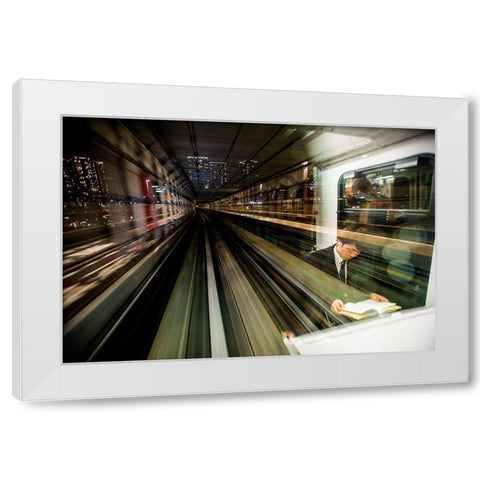 Tokyo Metro White Modern Wood Framed Art Print by Ammazzalorso, Andrea
