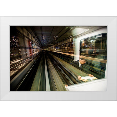 Tokyo Metro White Modern Wood Framed Art Print by Ammazzalorso, Andrea