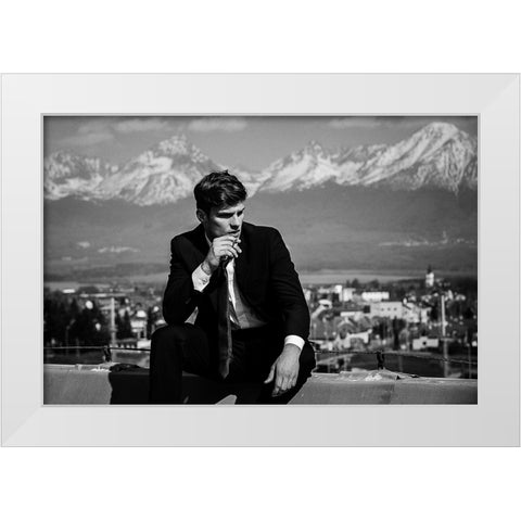 Jozef II White Modern Wood Framed Art Print by Krystynek MQEP, Martin