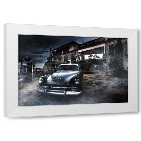 The Crime Scene White Modern Wood Framed Art Print by Perez, Eliran