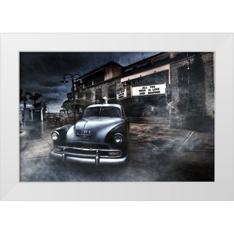 The Crime Scene White Modern Wood Framed Art Print by Perez, Eliran