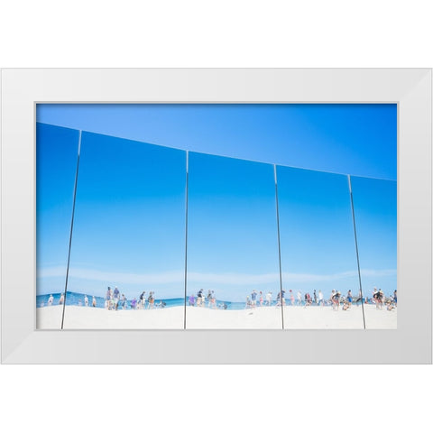 It Is Summer Down Under White Modern Wood Framed Art Print by Salgado Gispert, Gloria