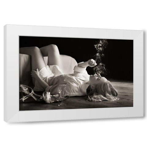 Afterwards White Modern Wood Framed Art Print by Achtergarde, Burkhard