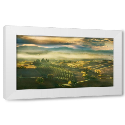 Autumn... White Modern Wood Framed Art Print by Browko, Krzysztof