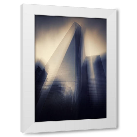 Nyc White Modern Wood Framed Art Print by Della Latta, Massimo