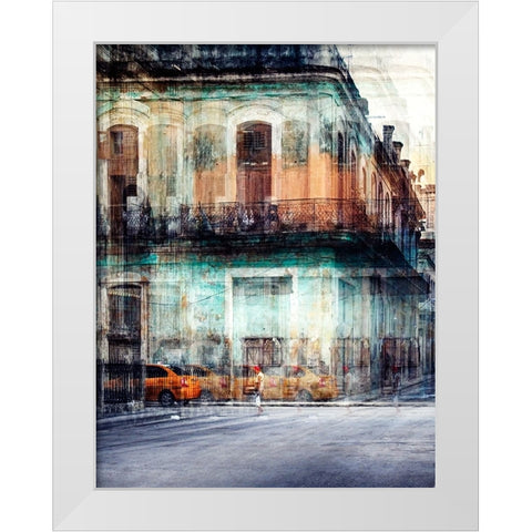 Old Havana White Modern Wood Framed Art Print by Labagnara, Roxana