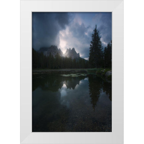 Antorno White Modern Wood Framed Art Print by Garcia Delgado, Guillermo