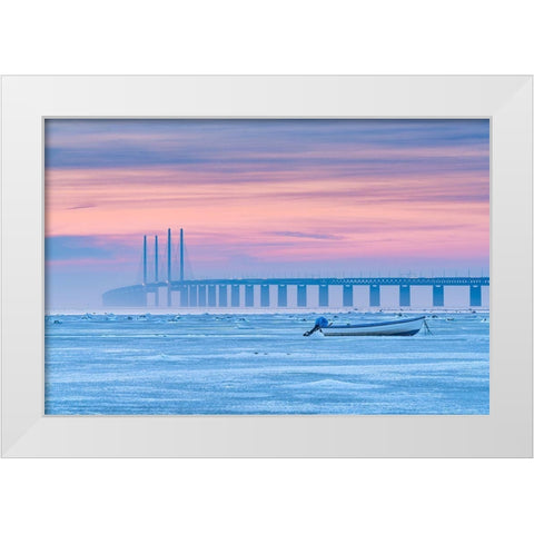 Frozen Sea White Modern Wood Framed Art Print by Oleksinski, Jacek