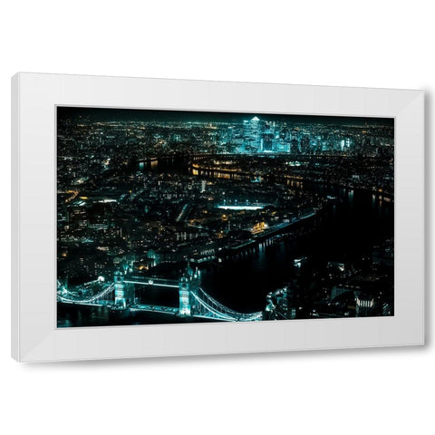 Cyberpunk London - I White Modern Wood Framed Art Print by ShutterLore
