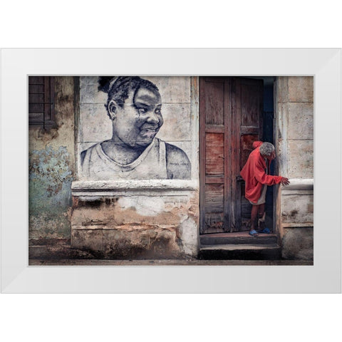 Curious White Modern Wood Framed Art Print by Bauer, Andreas